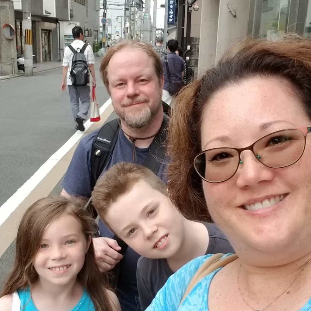 Happy faces after ice cream and candy