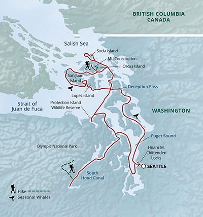 Puget Sound map route