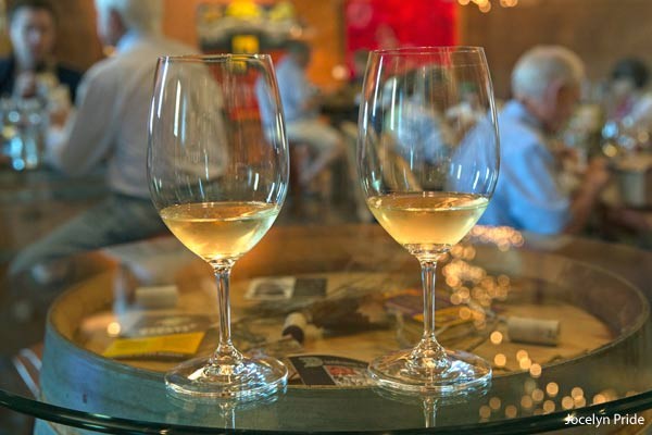 Wine glasses table